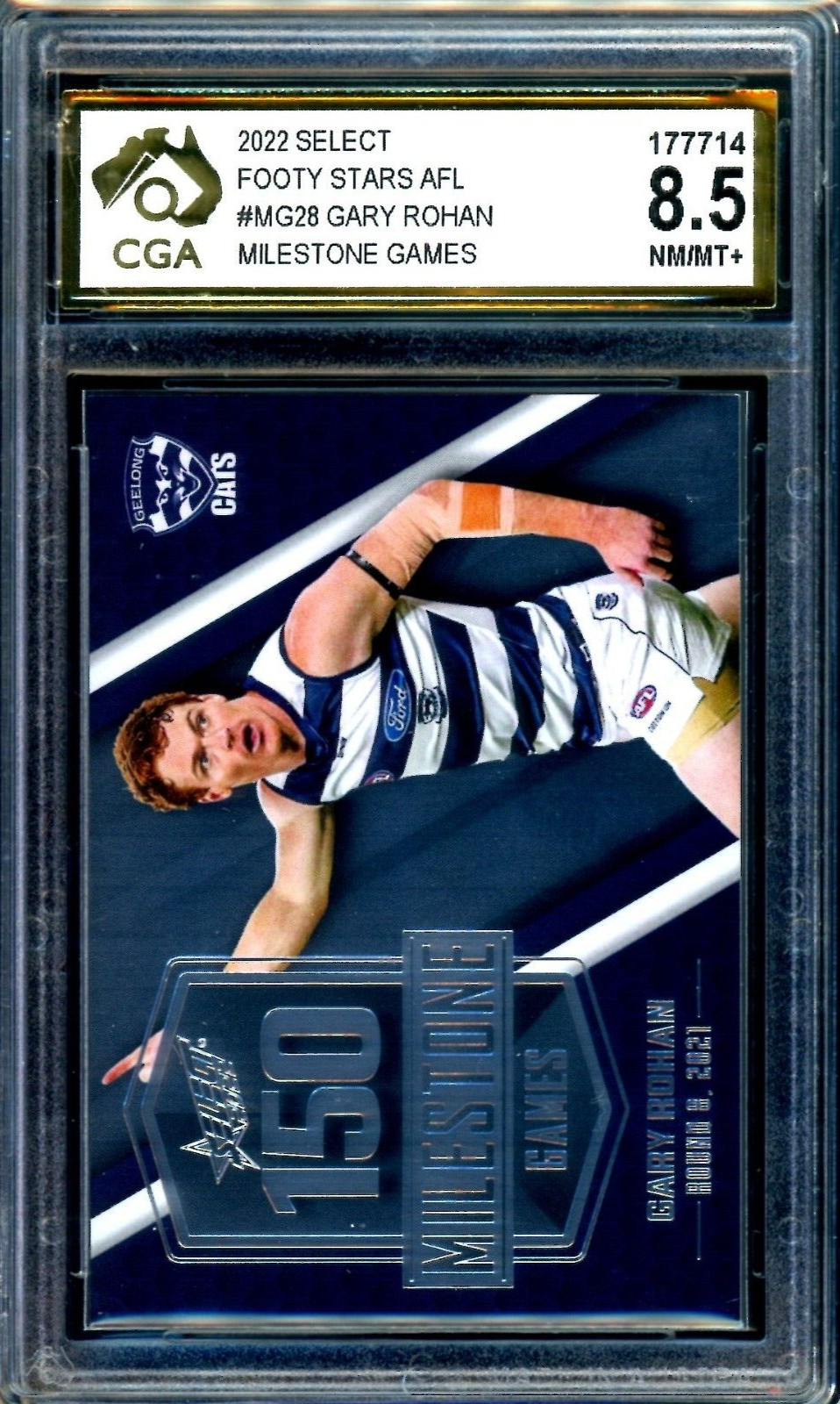 2022 Select AFL Footy Stars MILESTONE GAMES Gary Rohan Graded CGA 8.5