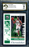 2020-21 Panini Chronicles NBA #9 Jayson Tatum Graded CGA 9 Boston Celt