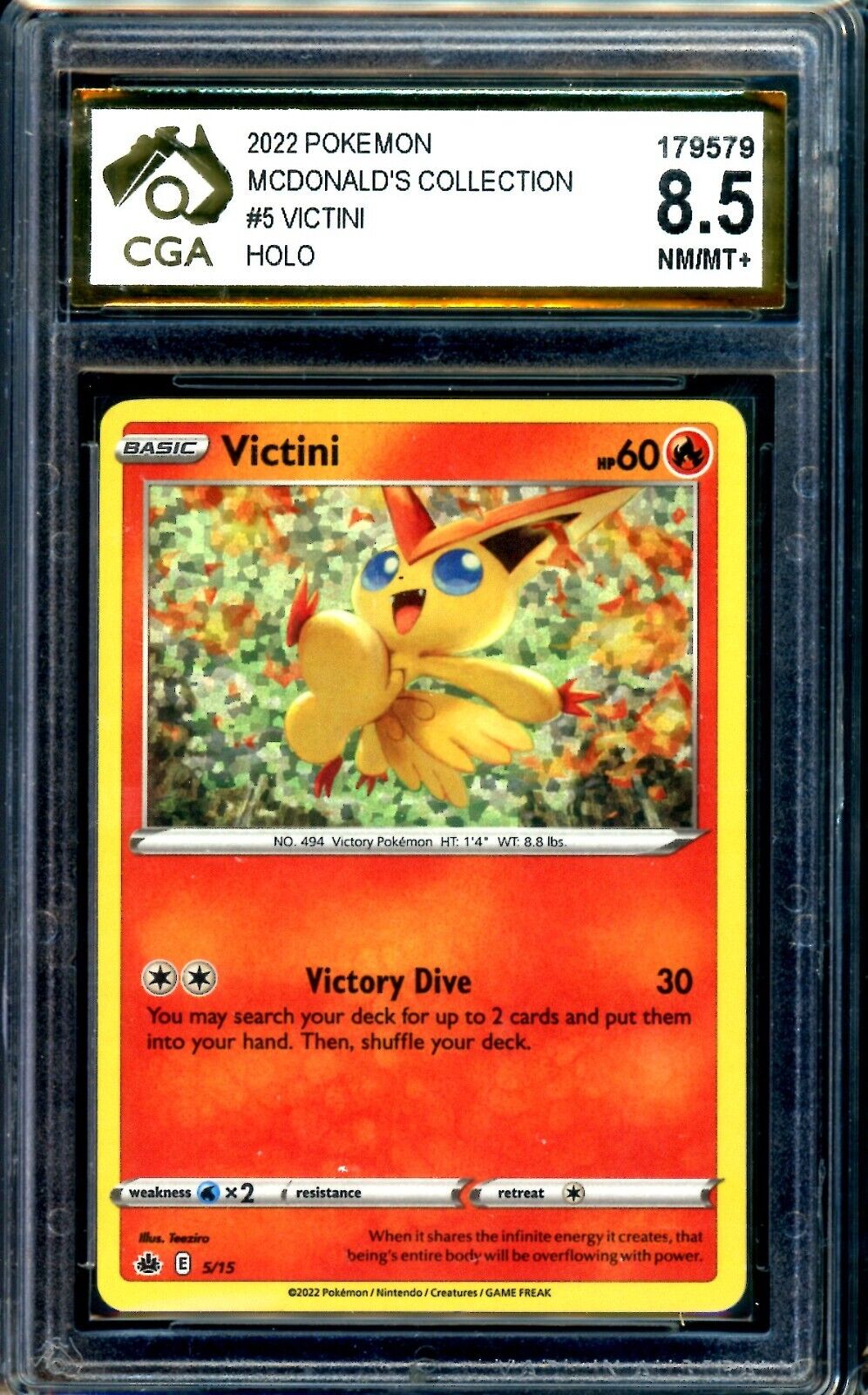 2022 Pokemon McDonald's Collection FULL SET GRADED 1-15 CGA Graded TCG