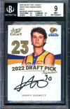 2023 Select Legacy AFL DRAFT PICK SIGNATURES Harry Barnett Graded BGS