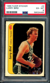 1986 Fleer NBA STICKER Larry Bird Graded PSA 6 Boston Celtics Legend