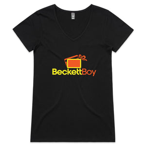 Beckett Boy Womens V-Neck T-Shirt | Women's V-Neck Tee Shirt