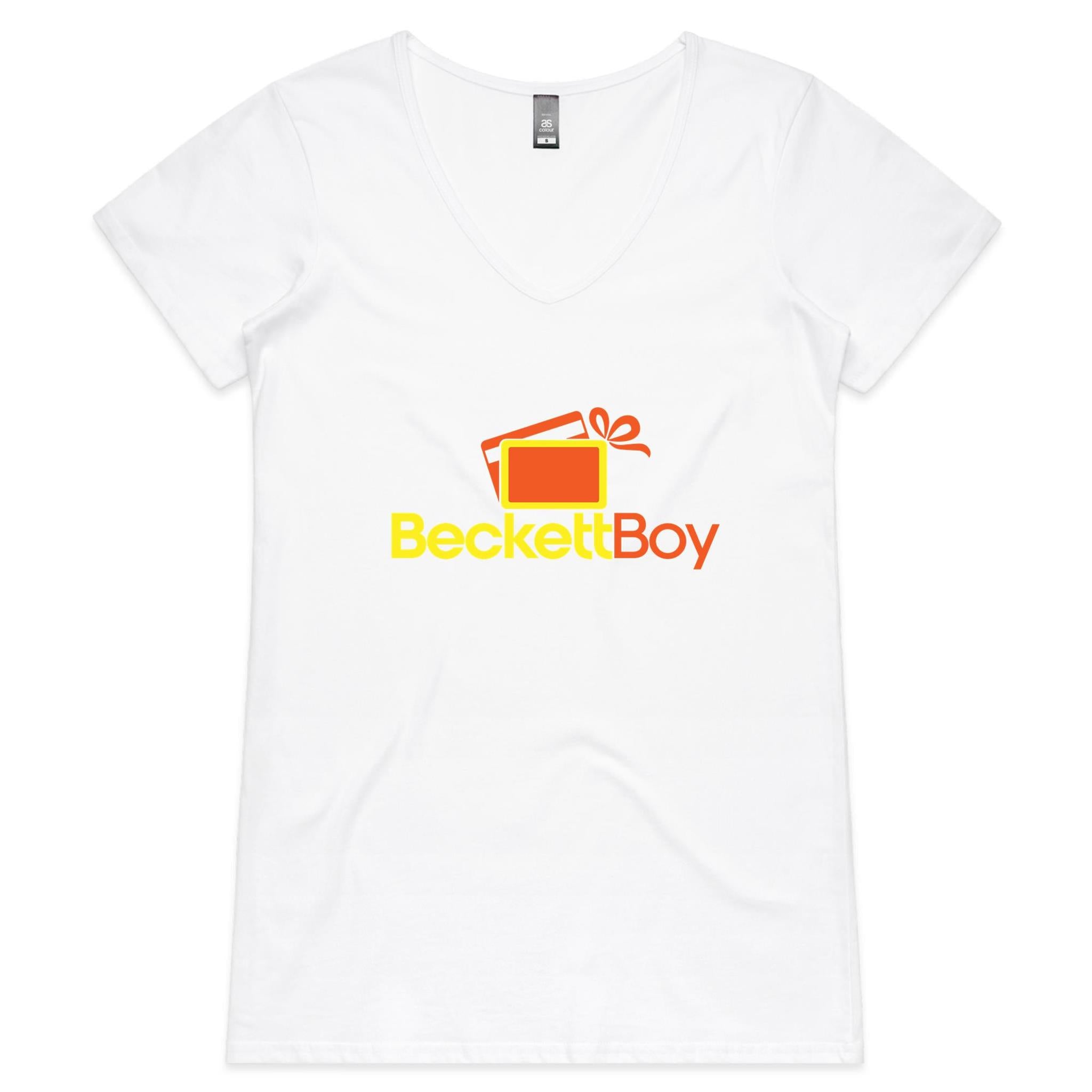 Beckett Boy Womens V-Neck T-Shirt | Women's V-Neck Tee Shirt